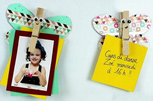 Magnet papillon avec une pince à linge