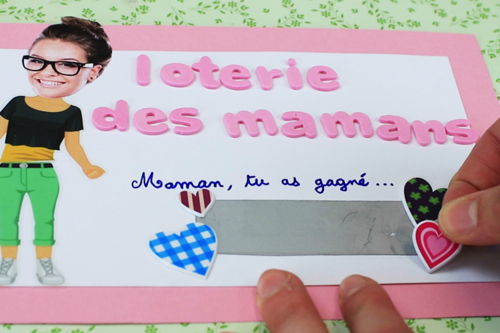 Ticket de loterie pour la fête des mères