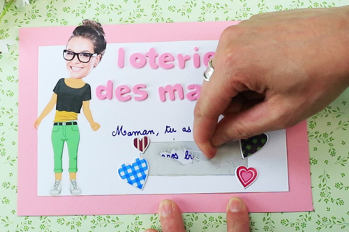 Ticket de loterie pour la fête des mères