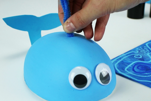 Tableau 3D : Baleine et bateau pirate