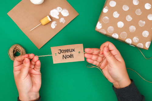 Emballage Cadeau aux tampons