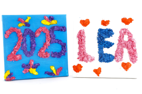Peinture relief avec du sopalin