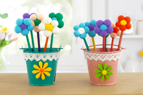 Fleurs en pâte à modeler
