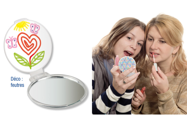  Miroir de sac à main - Miroirs à décorer - 10doigts.fr