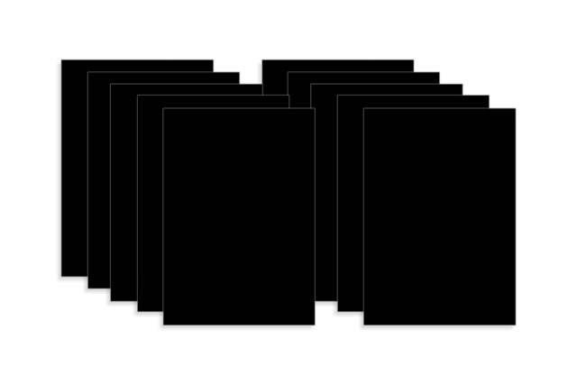 10 cartes extra-fort noir - Format : 50 x  70 cm - Papiers épais et cartons : donnez vie à vos projets créatifs - 10doigts.fr