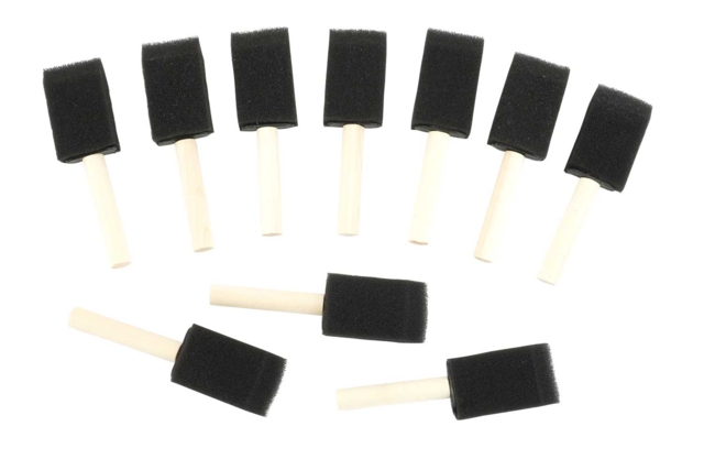 10 pinceaux mousse collectivités - Tampons mousse, éponges - 10doigts.fr