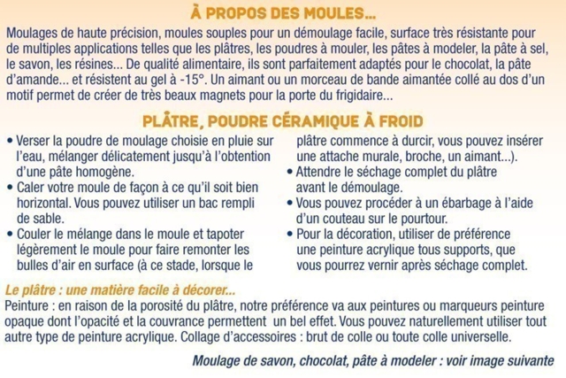 Conseils et astuces pour l'utilisation des moules - Moules pour plâtre, savon, béton ... - 10doigts.fr