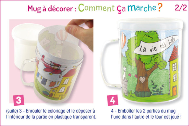 Mug à décorer - Plastique Transparent - 10doigts.fr
