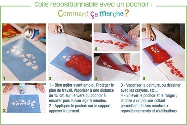 Colle repositionnable en aérosol ou en tube - Colles en aérosol - 10doigts.fr