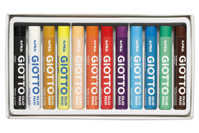 12 pastels à l'huile giotto - Pastels et fusains : l'art de la couleur et du contraste - 10doigts.fr