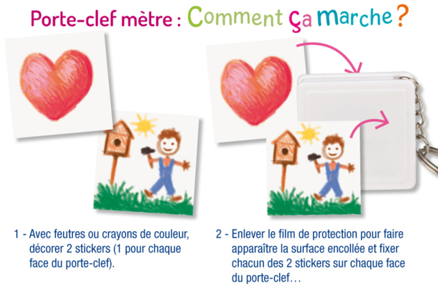 Porte-clef mètre : Comment ça marche ? - Porte-clés - 10doigts.fr