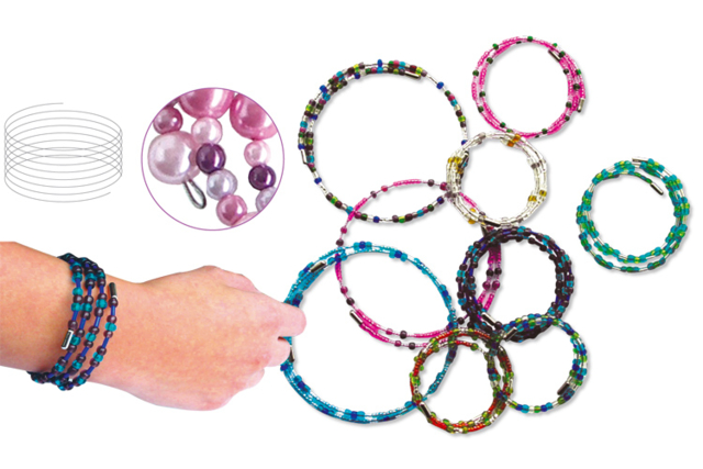 Fil métal argenté à mémoire de forme - Bracelets - 10doigts.fr