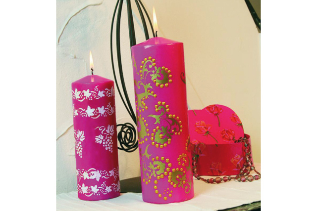 Stylo cire bougie : Idées Créa - Peintures aux tons de noël - 10doigts.fr