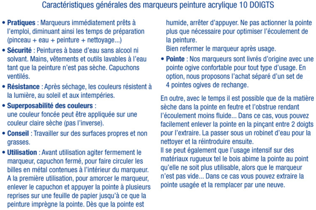 Marqueurs Peinture Textiles - Marqueurs peinture : l'intensité de l'acrylique au bout des doigts - 10doigts.fr