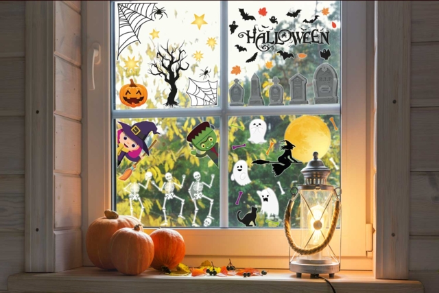 170 stickers pour vitres halloween - Kits créatifs Halloween - 10doigts.fr