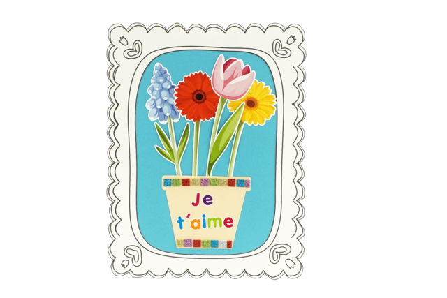 20 Fleurs en carte forte imprimées - Formes en carte forte - 10doigts.fr