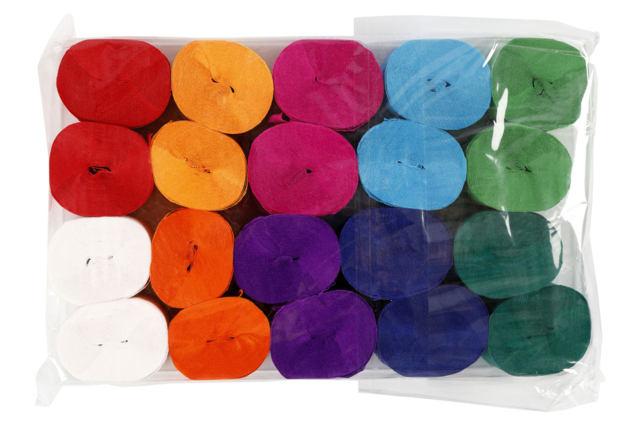20 rouleaux de papier crépon - Papier crépon - 10doigts.fr