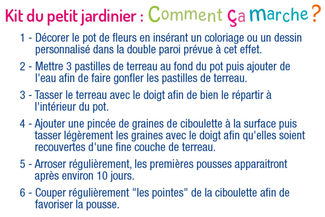 Kit du petit Jardinier : Ciboulette - Jardinage enfants - 10doigts.fr