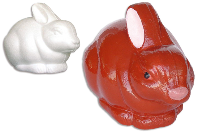 Lapin en polystyrène - Polystyrène - Supports à décorer - 10doigts.fr