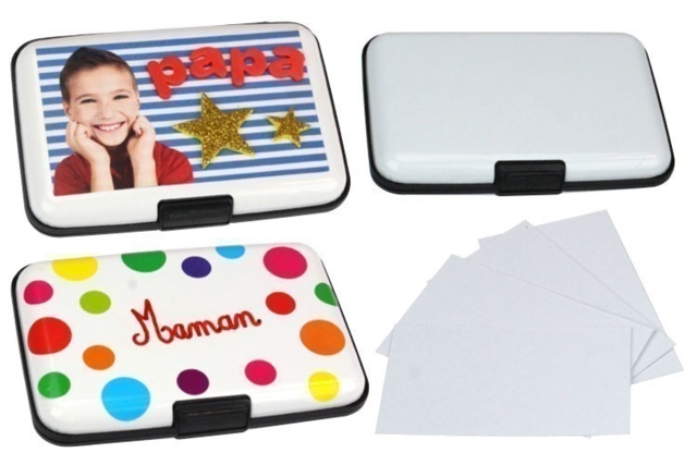 Porte-carte à customiser - Plastique Opaque - 10doigts.fr