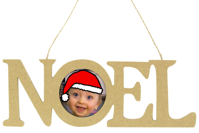Cadre NOEL à suspendre - Décorations de Noël en bois à décorer - 10doigts.fr