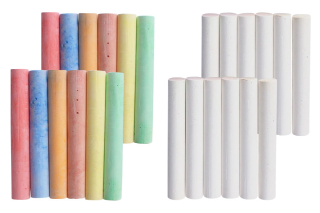 Craies blanches et couleurs - Craies, tableaux et ardoises : l'espace de toutes les expressions - 10doigts.fr