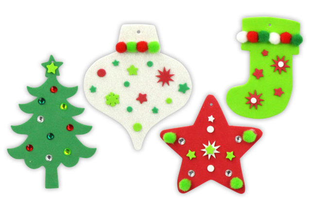 Méga pack formes de Noël à suspendre - Boules de Noël DIY - 10doigts.fr