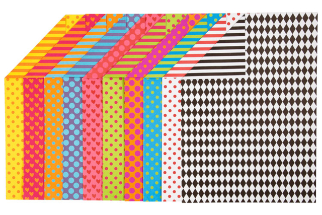 Cartes fortes recto-verso à motifs - Papiers à motifs - 10doigts.fr