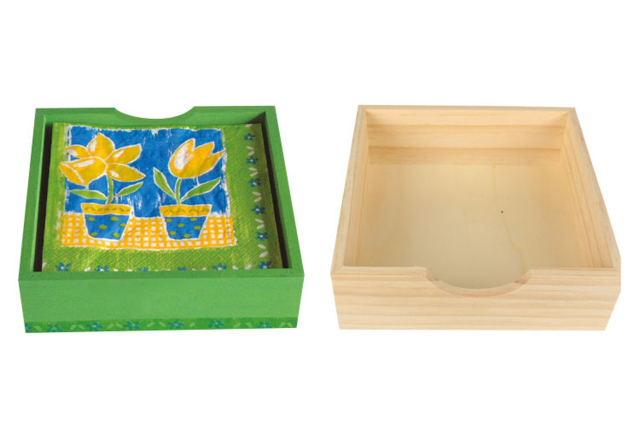 Coffret range-serviettes - Objets en bois à décorer pour la cuisine - 10doigts.fr