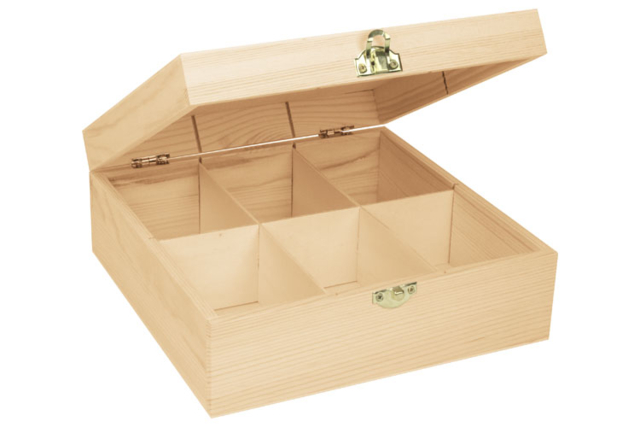 Boîte à thé en bois  - Boîtes en bois à décorer - 10doigts.fr