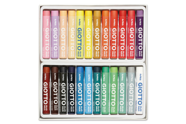 24 pastels à l'huile giotto - Pastels et fusains : l'art de la couleur et du contraste - 10doigts.fr