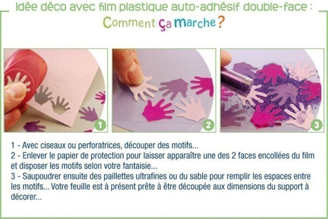 Film adhésif double-face Créer des décors - Scotch et adhésifs - 10doigts.fr