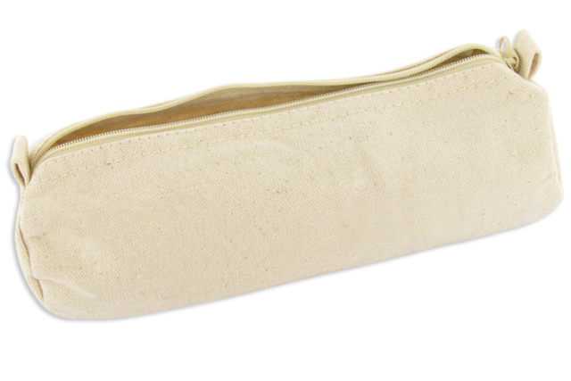 Trousse en coton naturel avec fermeture zippée - Coton, lin - Textiles - 10doigts.fr