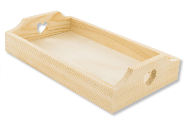 Mini plateau en bois 13 x 22 cm - Objets en bois à décorer pour la cuisine - 10doigts.fr
