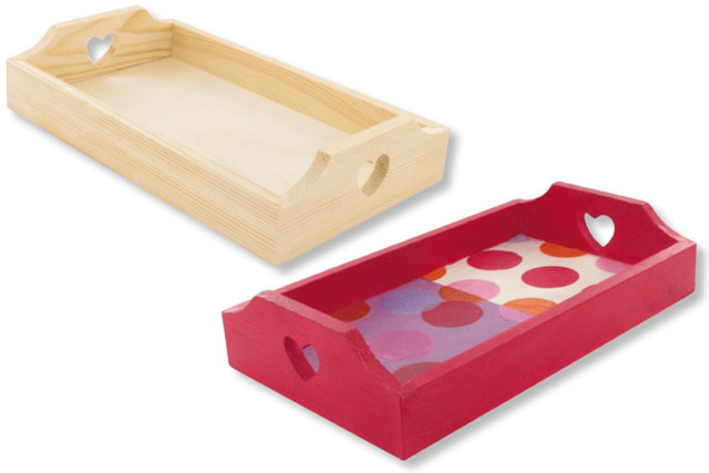 Mini plateau rectangle - Objets en bois à décorer pour la cuisine - 10doigts.fr