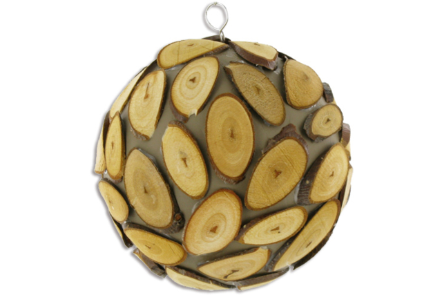Lamelles de bois sur boule - Boules en polystyrène - 10doigts.fr