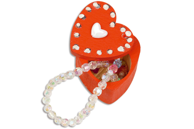 Boîtes à bijoux forme coeur - Boîtes en bois à décorer - 10doigts.fr