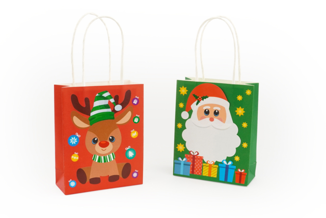 4 sacs à personnaliser rennes - Papiers cadeaux et sacs - 10doigts.fr