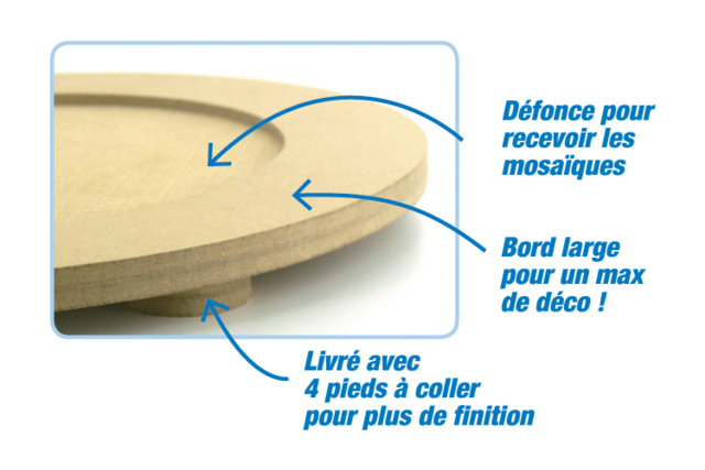 Dessous de plat pour Mosaïques - Supports Mosaïques - 10doigts.fr
