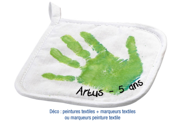 Manique de cuisine - Coton, lin - Textiles - 10doigts.fr