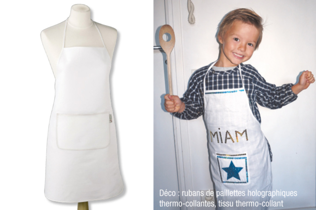 Tablier en coton enfant  - Coton, lin - Textiles - 10doigts.fr