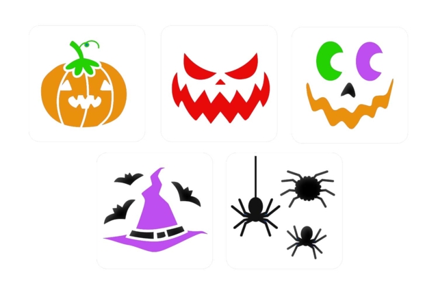 5 pochoirs halloween - Pochoirs de fêtes : l’accessoire idéal pour célébrer chaque moment de l’année - 10doigts.fr