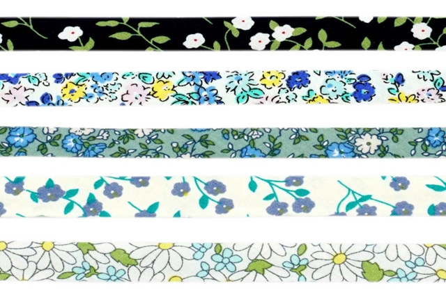 5 ruban liberty bleu - Rubans - 10doigts.fr