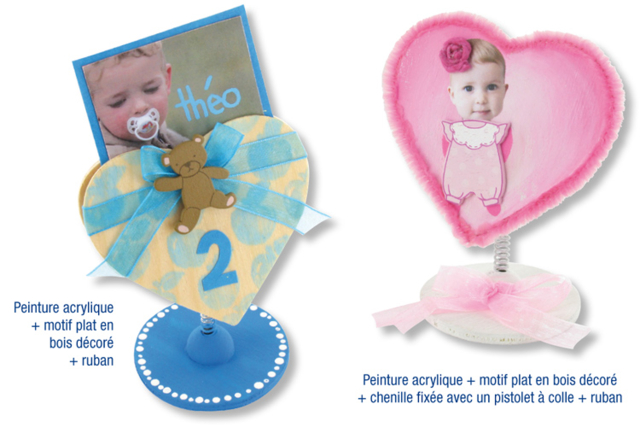 Clip mémo coeur - Cadres et clips photos : des supports uniques pour afficher vos souvenirs - 10doigts.fr