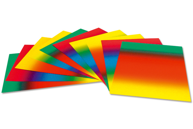 Cartes fortes arc en ciel - Papier effet et matière - 10doigts.fr