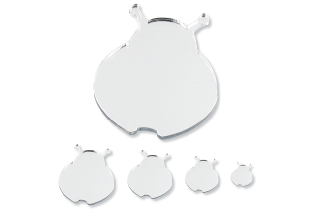 Miroirs adhésifs - coccinelle - Miroirs à coller - 10doigts.fr