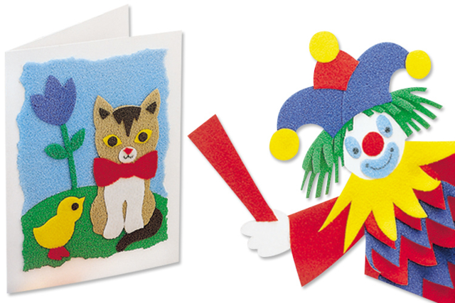 Crea en papier mousse, velours, caoutchouc souple ou feutrine - Papiers colorés - 10doigts.fr
