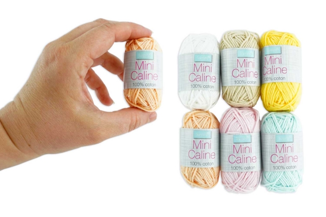 6 pelotes mini Caline : couleurs pastel - Fils à tricoter et laines : donnez vie à vos envies créatives - 10doigts.fr
