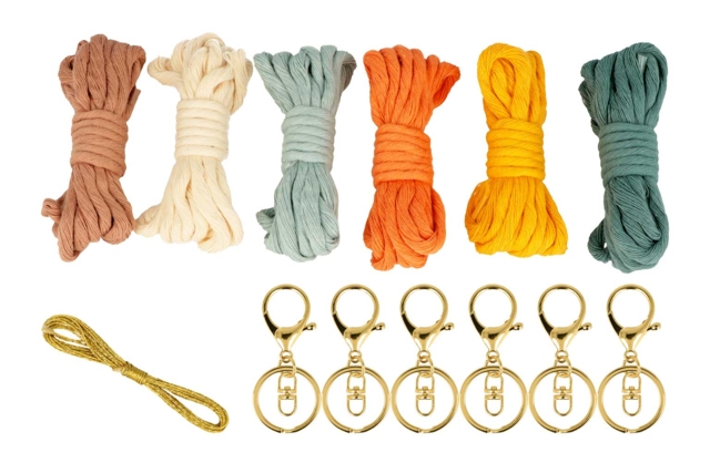 6 porte clés en macramé - Porte-clés - 10doigts.fr