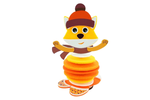 6 renards automne en feutrine - Kits créatifs d'automne : des activités clé en main pour les enfants - 10doigts.fr